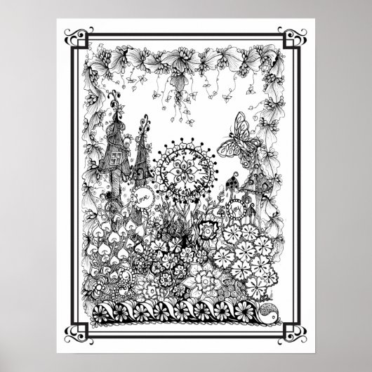 Poster "De prachtige wereld van mevrouw Dee" kleur (Voorkant)