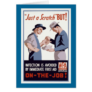 Poster de premiers soins "Just a Scratch"