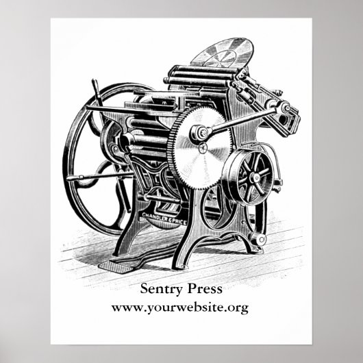 Poster de presse à lettres Chandler et Price (Devant)