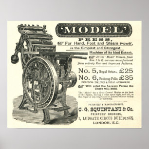 Poster de presse à lettres Squintani Model