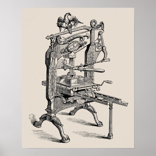 Poster de presse à main vintage Columbie (Devant)