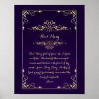 Poster de prière catholique Hail Mary