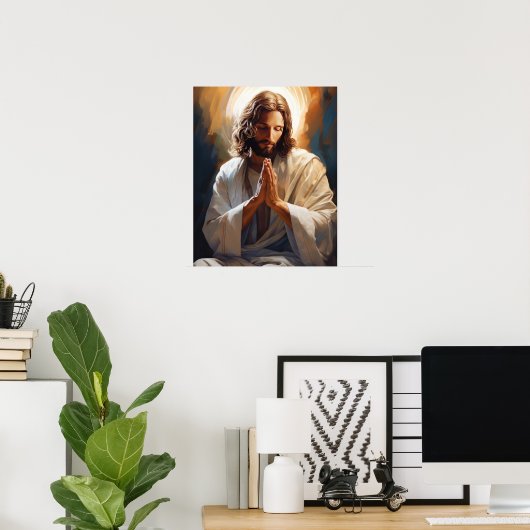 Poster de prière de Jésus (Bureau à domicile)