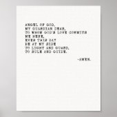 Poster de prière de l'Ange de Dieu (Devant)