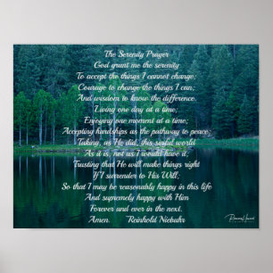 Poster de prière de sérénité