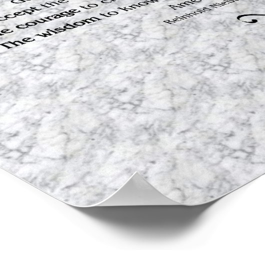 Poster de prière de sérénité (Coin)