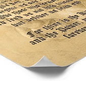 Poster de prière du Seigneur traditionnel (Matte) (Coin)