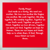 Poster de prière familiale (Devant)