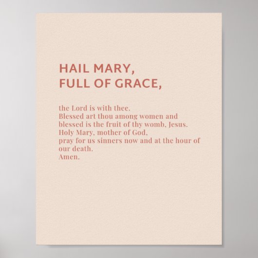 Poster de prière Hail Mary (Devant)