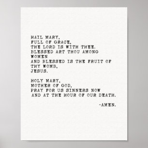 Poster de prière Hail Mary