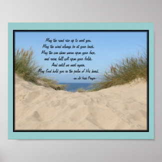 Poster de prière irlandaise des dunes de sable