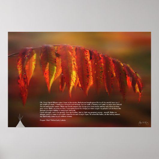 Poster de prière Lakota (Devant)