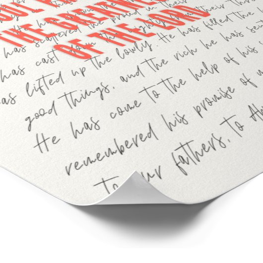 Poster de prière Magnificat (Coin)