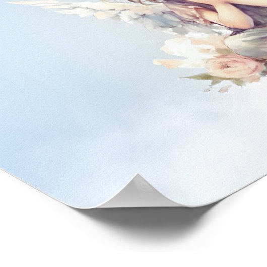 Poster de prière Merci bleu (Coin)