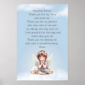 Poster de prière Merci bleu (Devant)