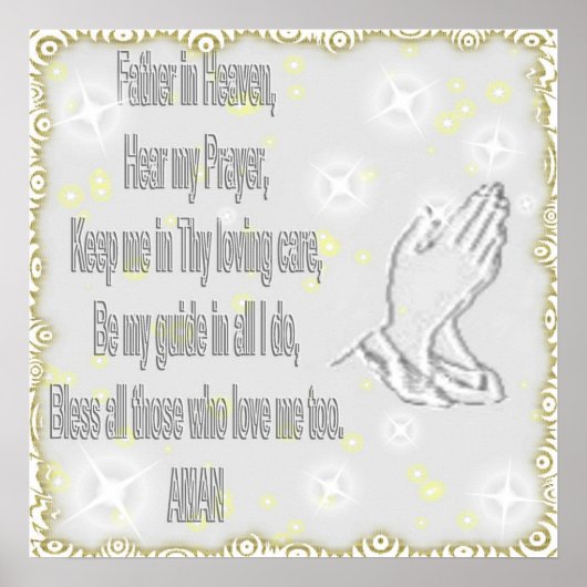 Poster de prière pour enfants (Devant)