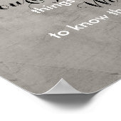 Poster de prière Sérénité citation gris et blanc (Coin)