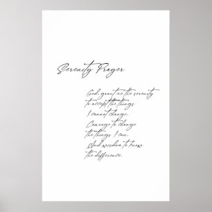 Poster de prière Sérénité, imprimé religieux, mode