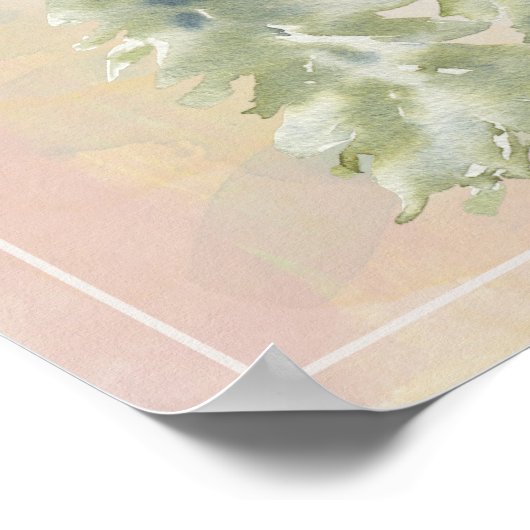 Poster de prière Serenity Pine Trees verts (Coin)