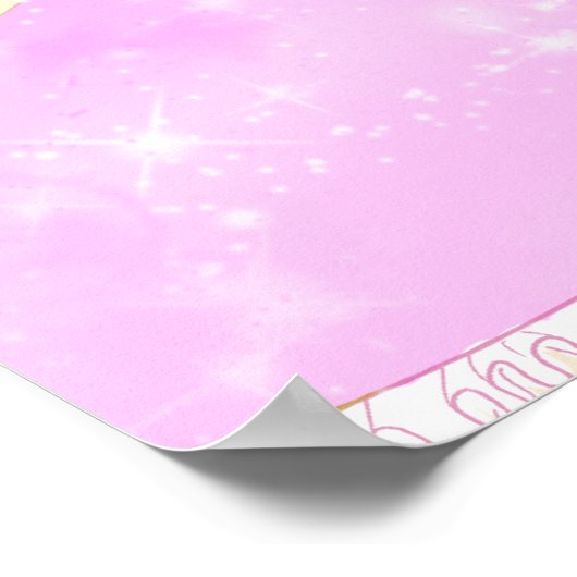 Poster de princesse rose et d'écureuil (Coin)