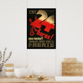 Poster de propagande de 24 heures de la guerre civ (Cuisine)