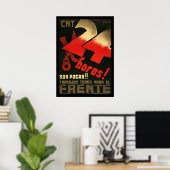 Poster de propagande de 24 heures de la guerre civ (Bureau à domicile)