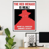 Poster de propagande de la Menace Rouge (Bureau à domicile)