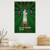 Poster de propagande païenne sur le rite du printe (Cuisine)