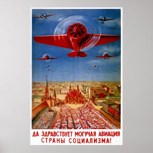 Poster de propagande soviétique des années 30 vint
