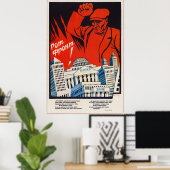 Poster de propagande soviétique vintage (Bureau à domicile)