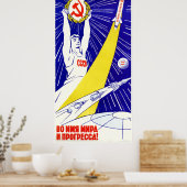 Poster de propagande spatiale soviétique (Cuisine)