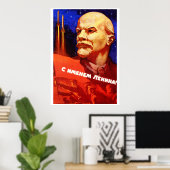 Poster de propagande spatiale soviétique (Bureau à domicile)