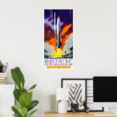Poster de propagande spatiale soviétique (Bureau à domicile)