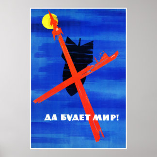Poster de propagande spatiale soviétique