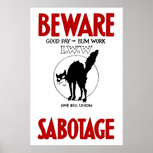 Poster de propagande vintage de l'IWW (Devant)