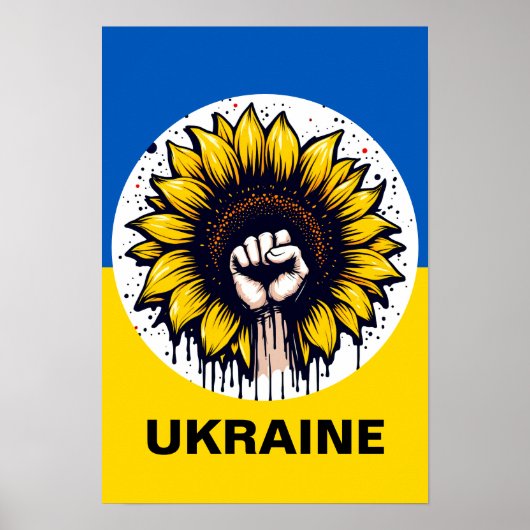 Poster de protestation Soutien Ukraine Tailles mul (Devant)