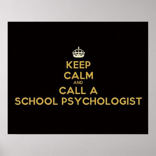 Poster de psychologue de l'école Keep Calm Call (Devant)
