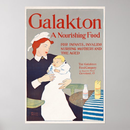 Poster de publicité pour formule bébé vintage (Devant)