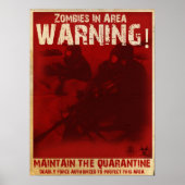 Poster de quarantaine Zombie (Devant)