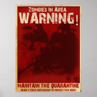 Poster de quarantaine Zombie