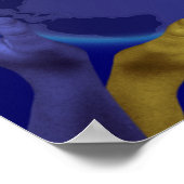 Poster de quatre mains sur Terre (Coin)