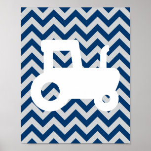 Poster De quoi sont faits les petits garçons Chevron Bleu