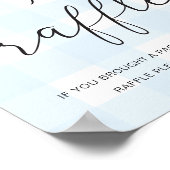 Poster de raffe En vichy couches bleues (Coin)