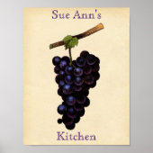 Poster de raisin vintage (Devant)