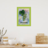 Poster de raisins de vin Chardonnay (Cuisine)