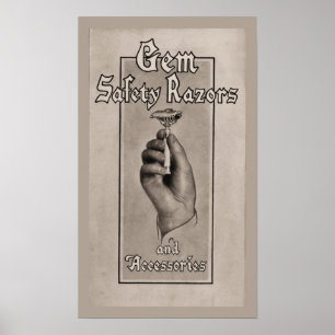 Poster de rasage vintage