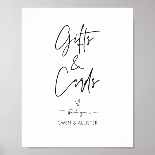 Poster de réception de la carte cadeau mariage (Devant)