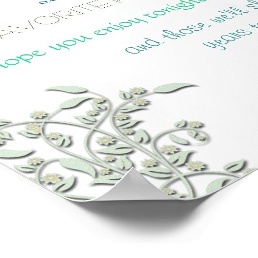 Poster de réception de mariage, signe de Merci (Coin)