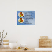 Poster de recettes de gâteaux de crabe (Cuisine)