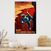 Poster de recrutement Mars de la NASA - Explorateu (Cuisine)